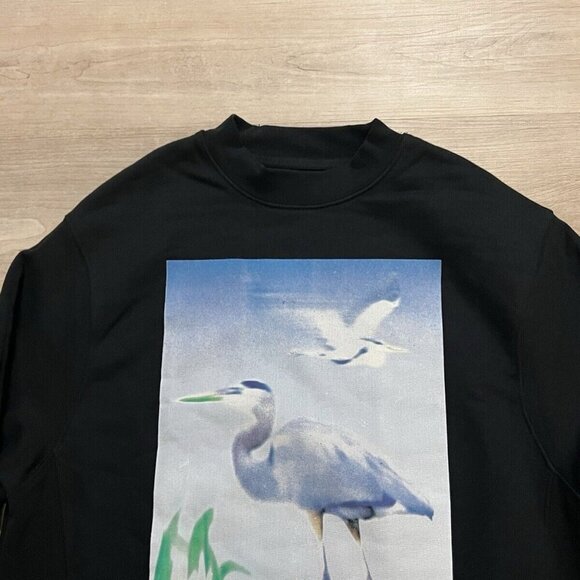 Heron Preston Black Censored Heron Crewneck Sweatshirt Men’s Size L - Picture 5 of 7